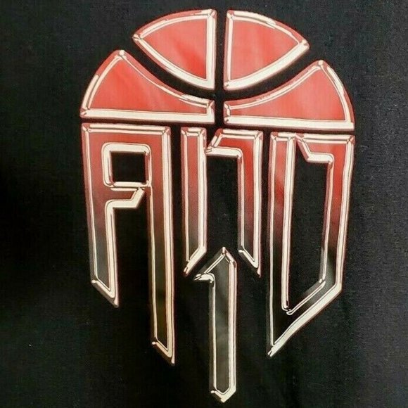 AND1 T Shirt Mens L Black Logo Red Pullover Tee Casual Size Large - Picture 2 of 6